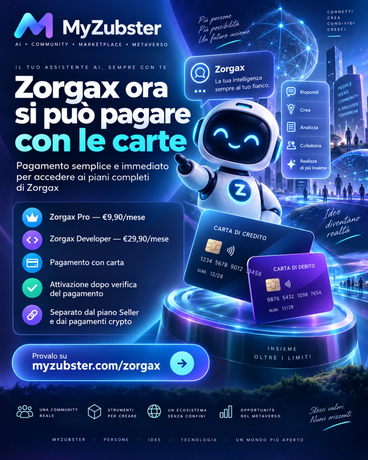 Zorgax e pagamenti con carta
