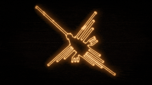 Nazca hummingbird geoglyph
