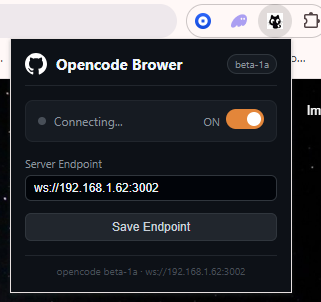 Extension popup