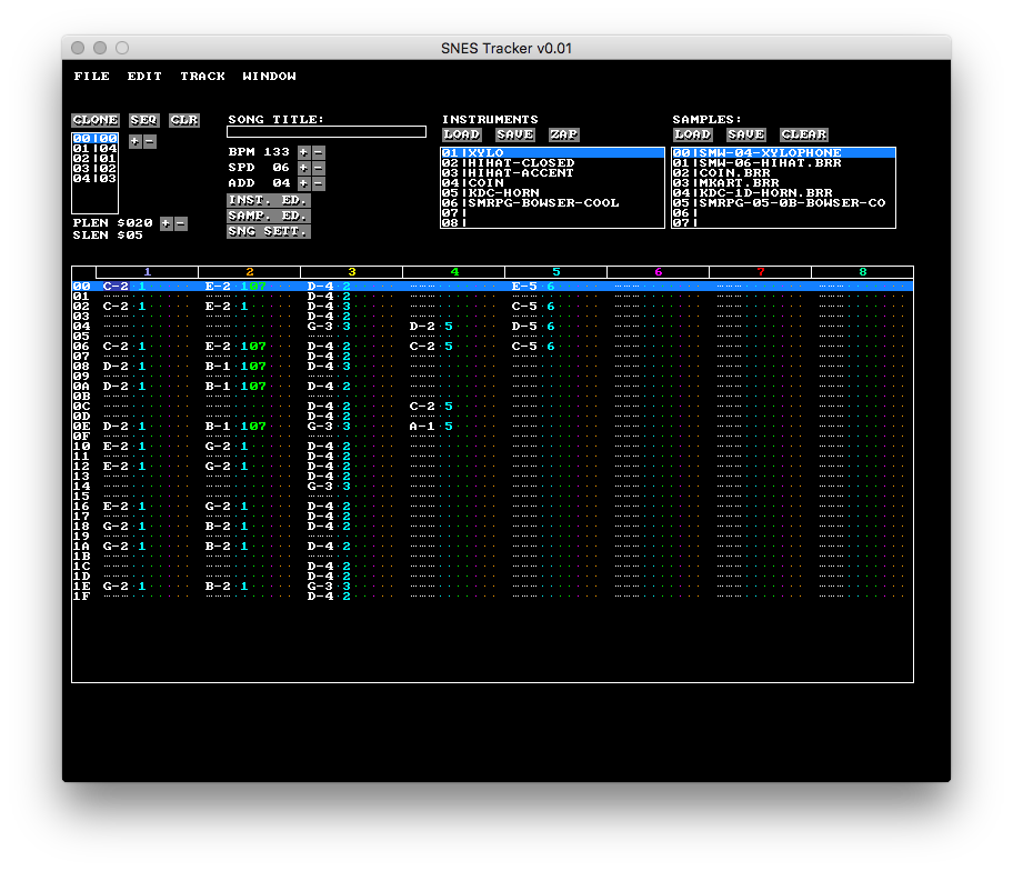 SNES Tracker early prototype preview