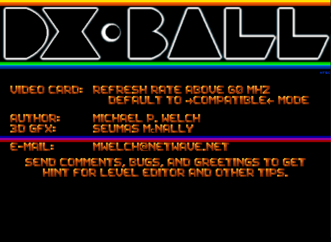DX-Ball title screen