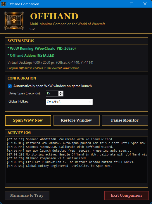 Offhand Companion App