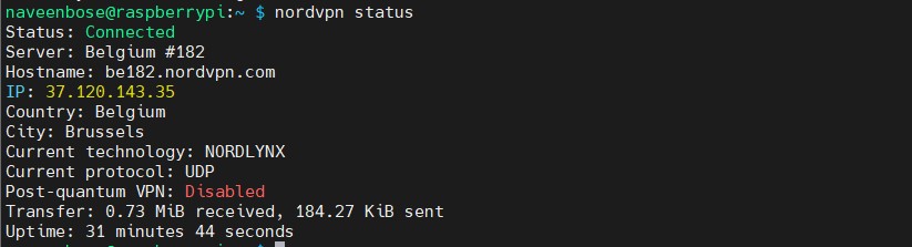 Successful Connection