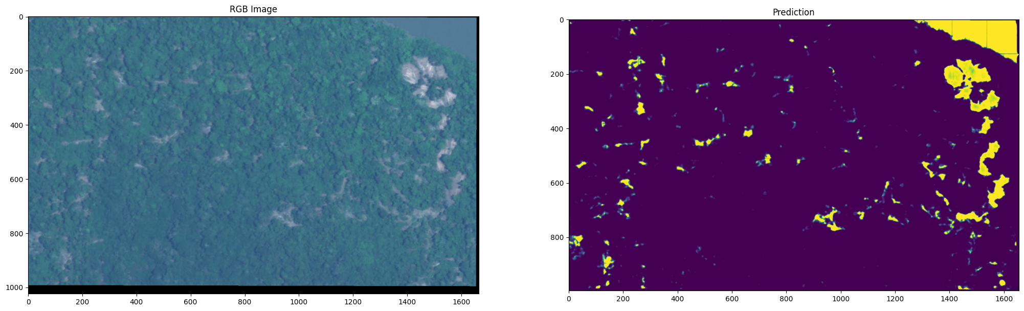 Detection of selective logging using the trained model