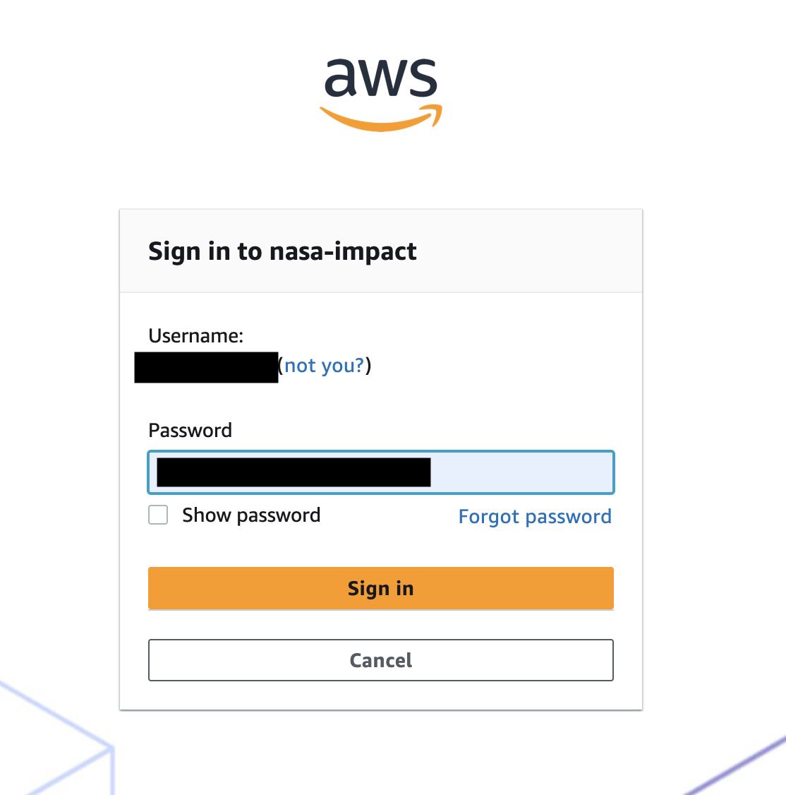 Login with username and password