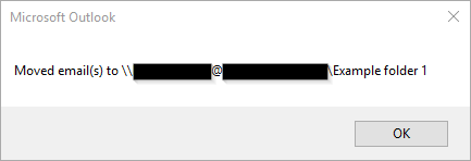 Example of moving emails