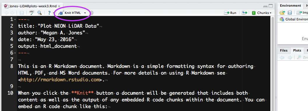 r markdown for mac