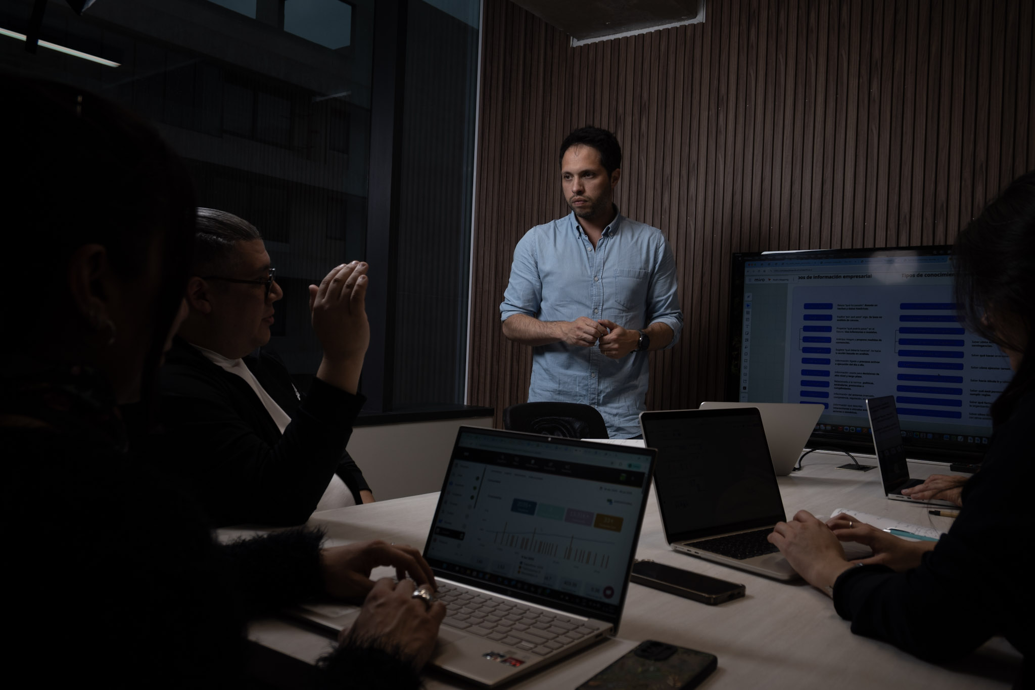 NLACE team in a meeting