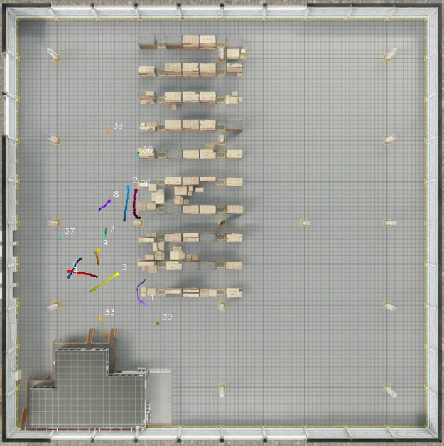 sample BEV output from multi-view 3D tracking