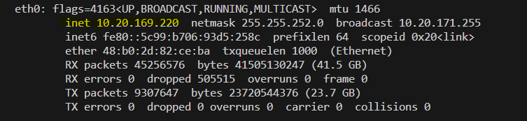 Image showing how to find Jetson IP Address.