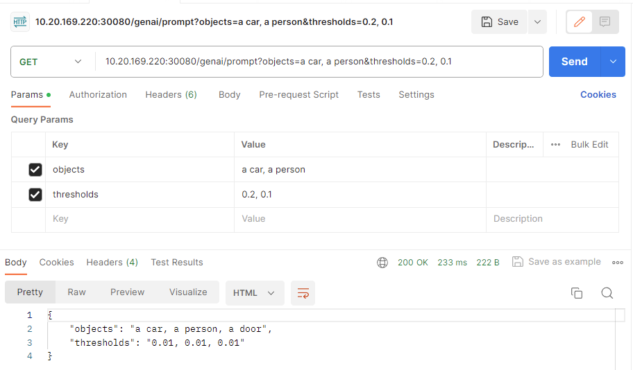 Image showing how send request with Postman.