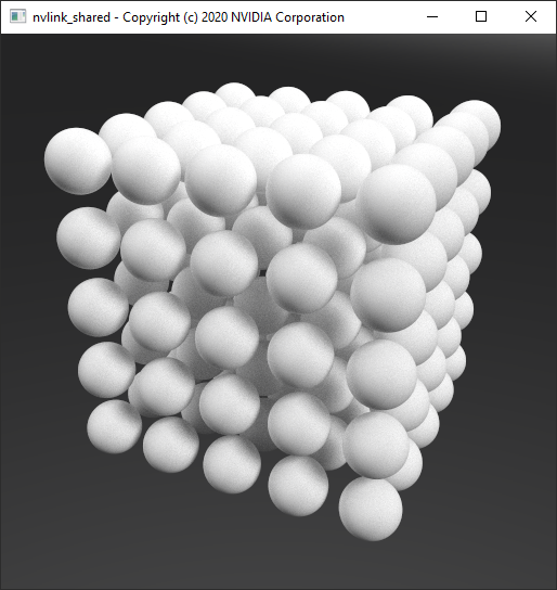 nvlink_shared with 5x5x5 spheres, each over 1M triangles 