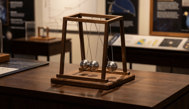 Physics-aware generation: Newton's cradle