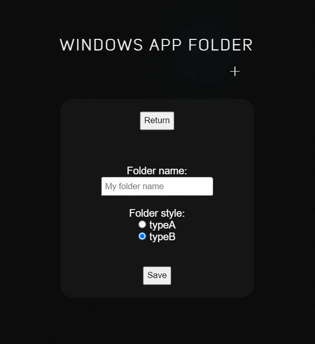 Folder Creator Window