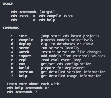 cds commands