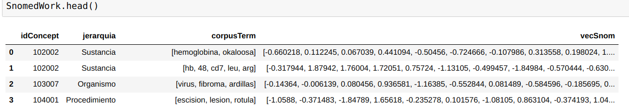 Estructura Snomed2Vec