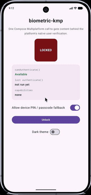 Android fingerprint unlock to Success
