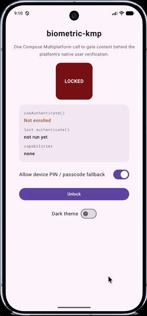 Android not enrolled typed error
