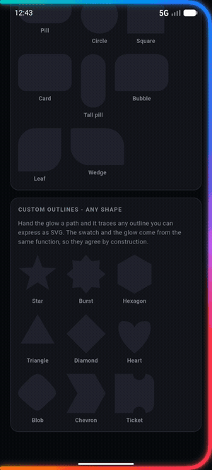 Custom outlines on Android