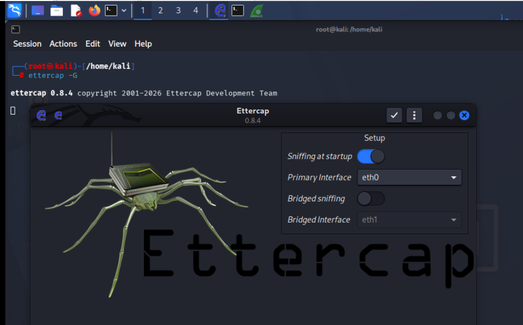 Ettercap launch