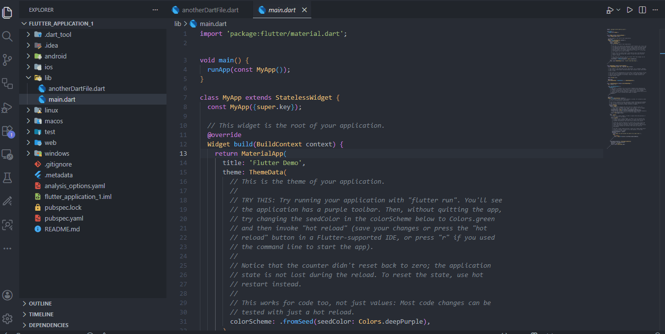 Run from any file with Flutter Quick Runner