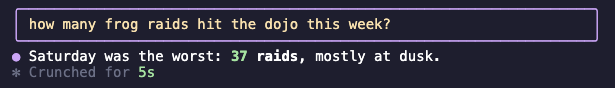 a prompt in a rounded box across the full width