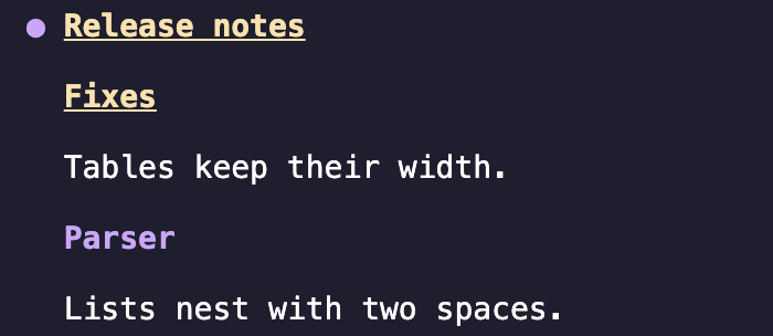 underline