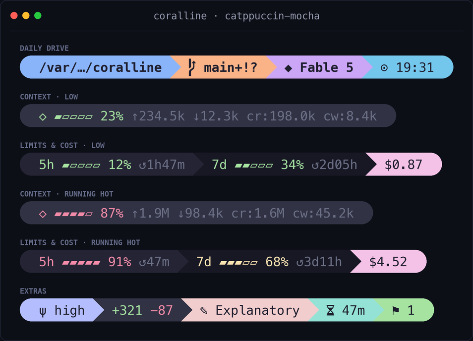 catppuccin-mocha theme preview