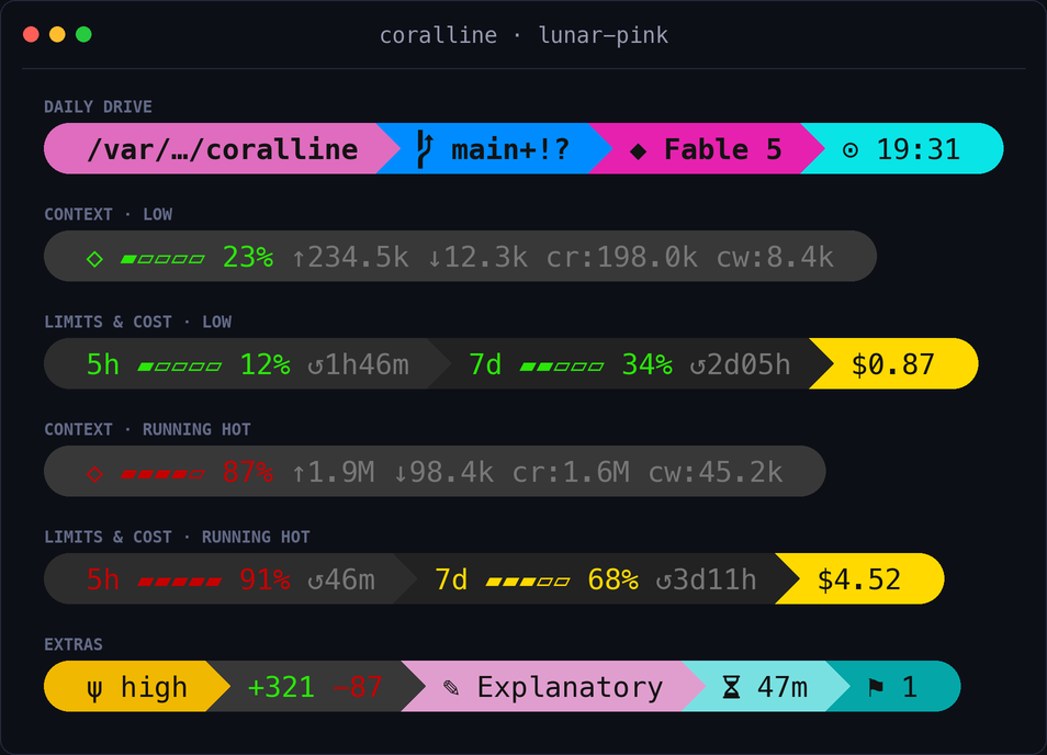 lunar-pink theme preview