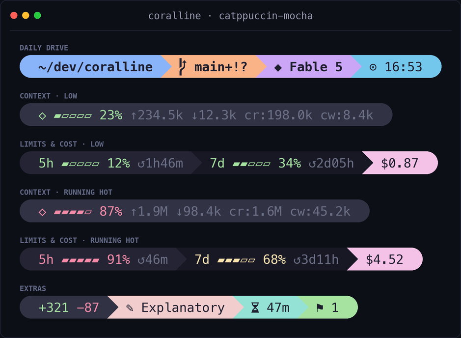 catppuccin-mocha theme preview