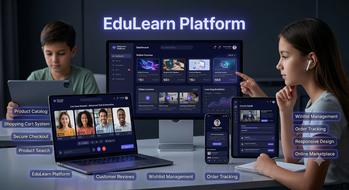 EduLearning e-learning platform screenshot