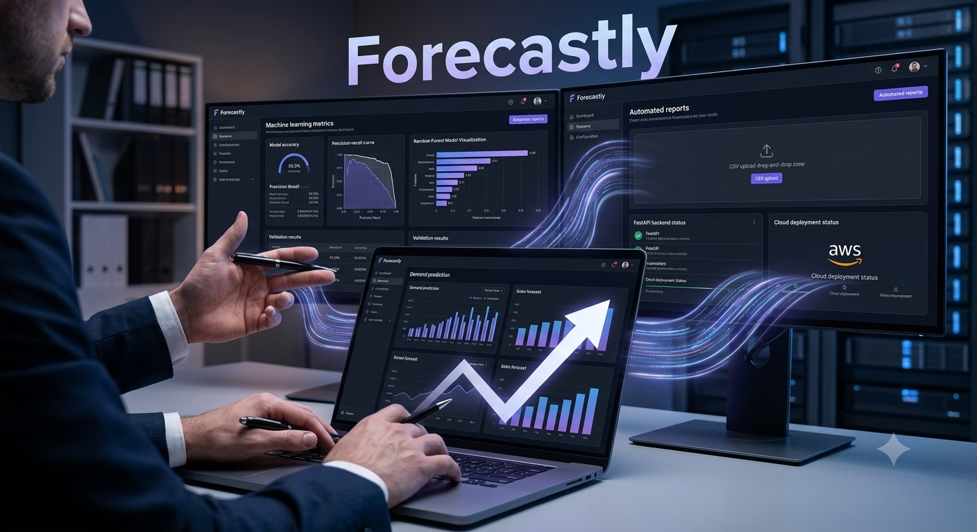 Forecastly sales and demand forecasting dashboard screenshot