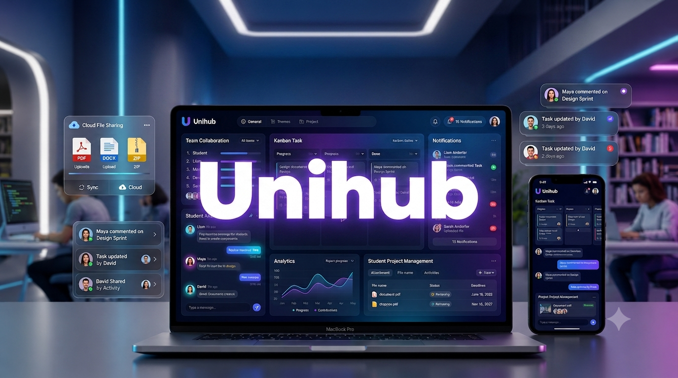 UniHub university collaboration platform screenshot
