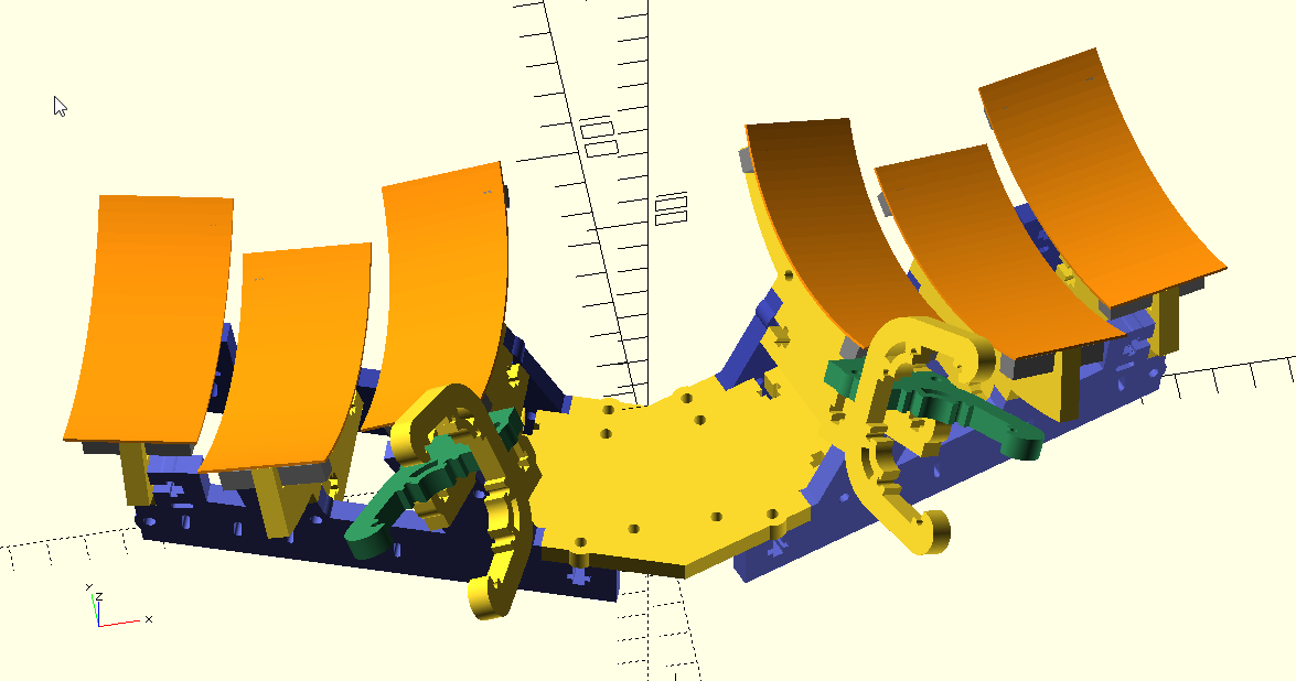 Screenshot of editing the keyboard in OpenSCAD