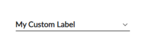 Selector custom label demo