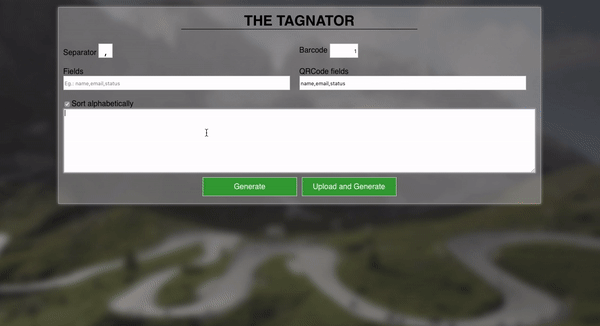Example of tagnator usave