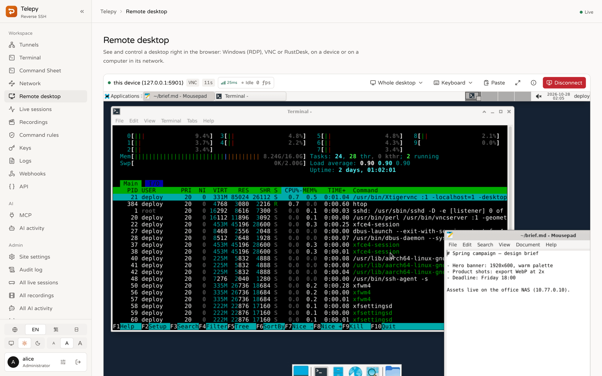 Remote desktop