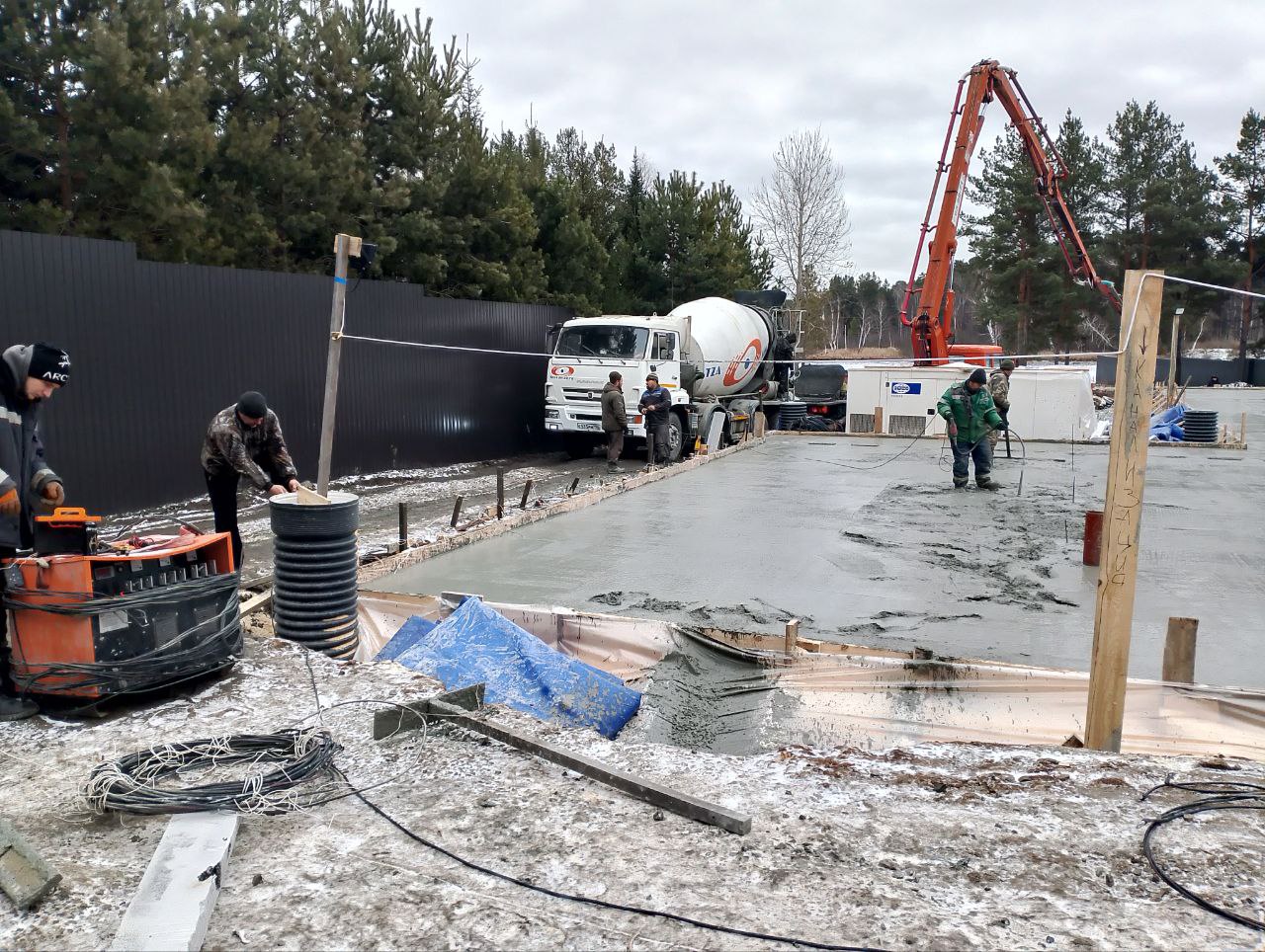 Прогрев бетона на объекте в Екатеринбурге