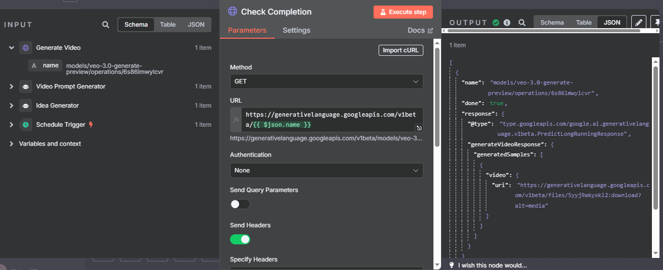 check completion