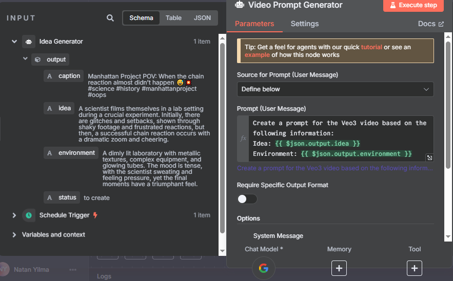 video prompt
