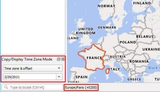 Time zone capture