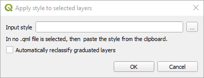 Apply style to selected layers