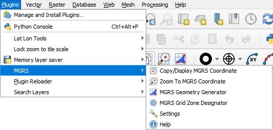 MGRS menu