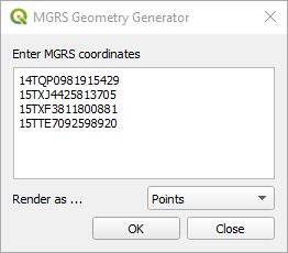 Geometry Generator Dialog box