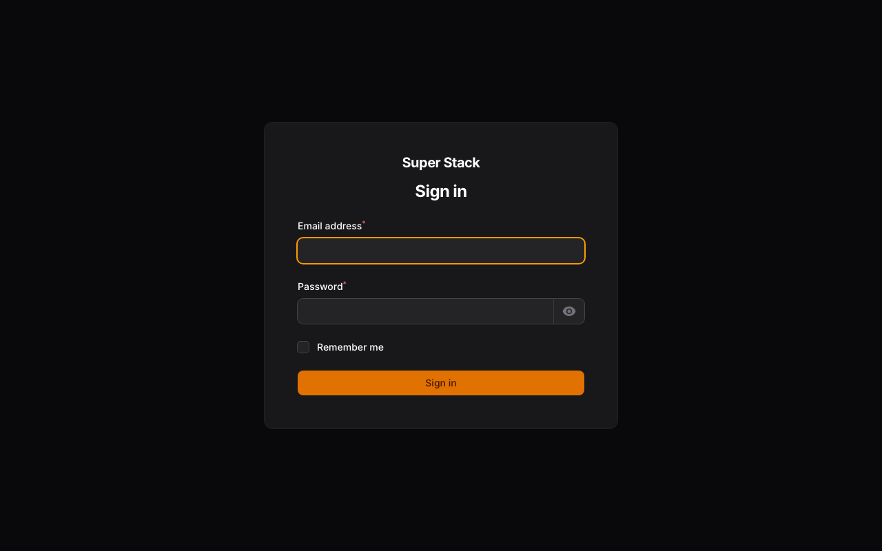 Filament admin sign in