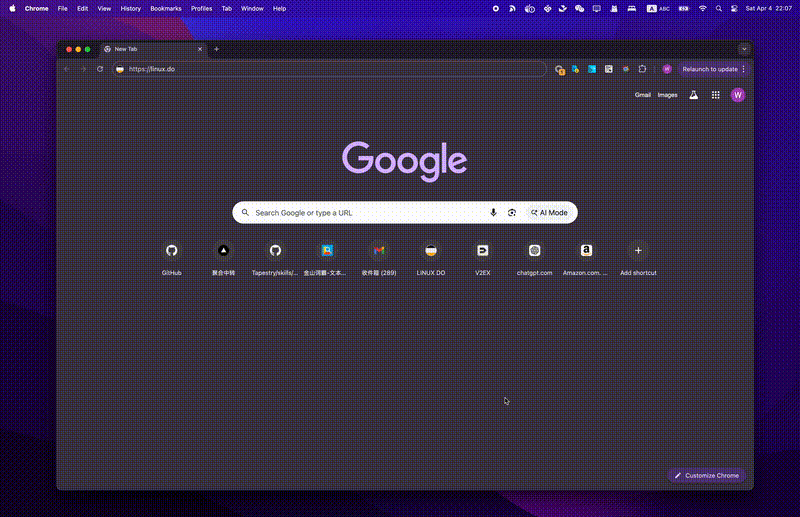 ClaudeChrome demo LINUX DO preview