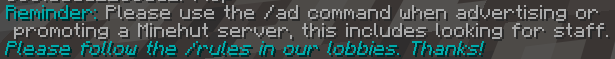 Rules reminder