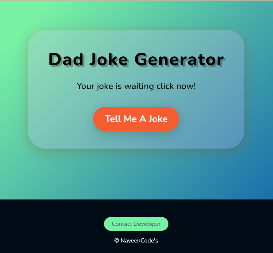 Dad Joke Generator Screenshot