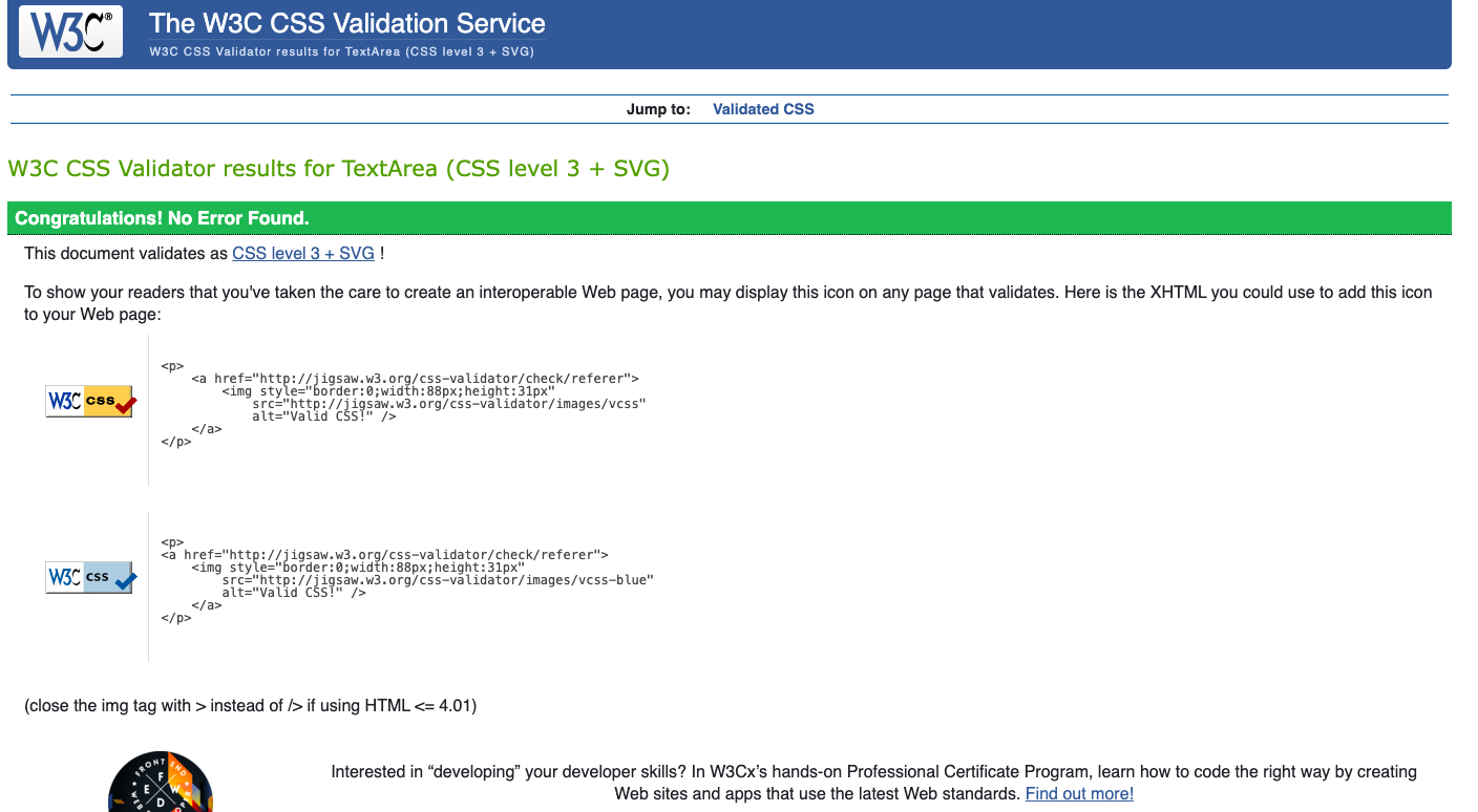 CSS Testing Passed