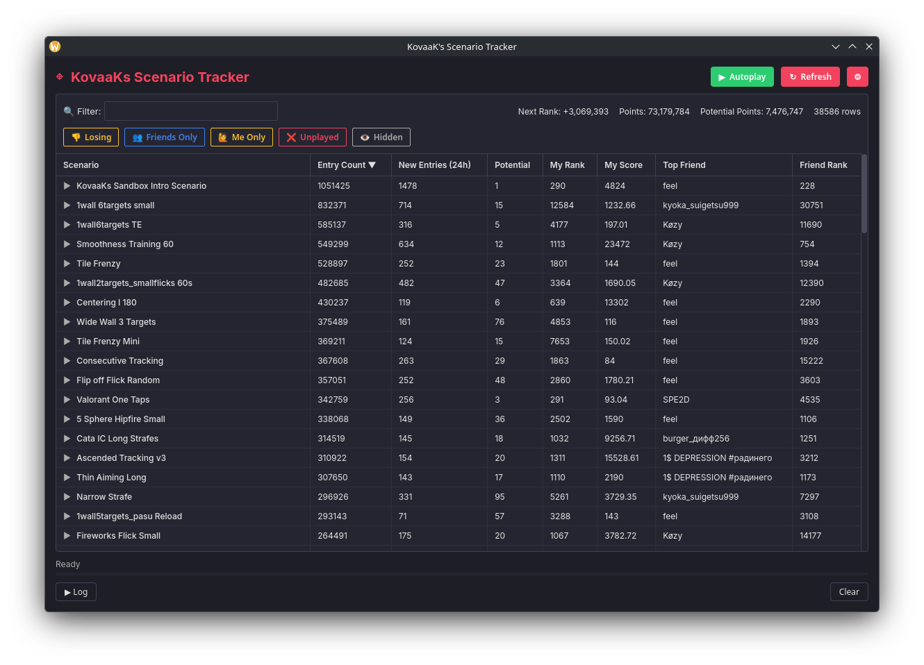 kovaaks-tracker screenshot